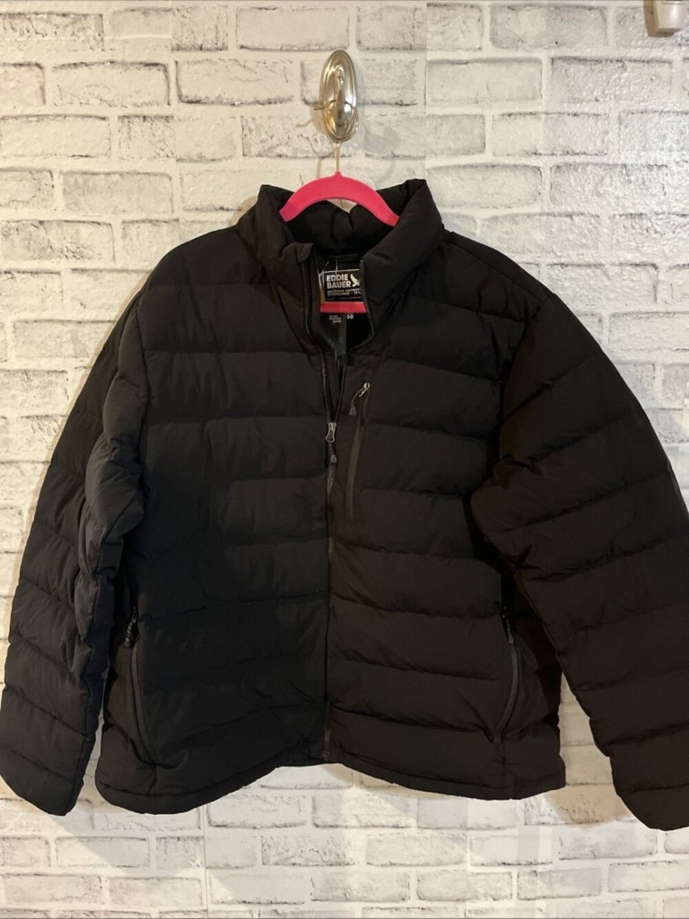 NWT Eddie Bauer 650 Down Fill Black Coat XL
